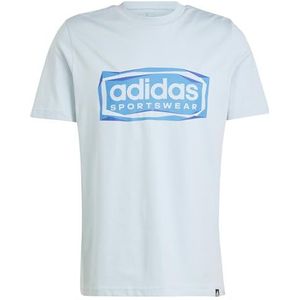adidas Heren Folded Sportswear Graphic Tee, wonder blue, S