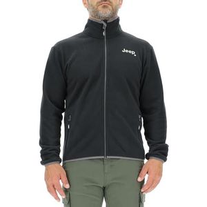 JEEP O102885-B000 J Thermofleece voor heren, zakken met ritssluiting, klein borduurwerk, J23W heren, zwart, S