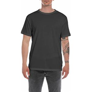 Replay Heren M6450 T-Shirt, 391 Dark Grey, S, 391 donkergrijs, S