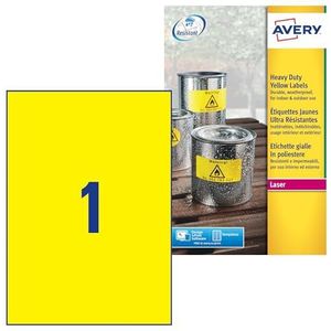 Avery Italia L6 Etiketten Van Polyester, Geel