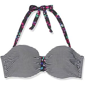 s.Oliver Dames bikinitop, zwart (zwart-wit gestreept 12343), 42