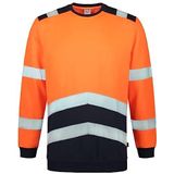Tricorp 303004 Veiligheidswaarschuwing bicolor sweatshirt, 80% polyester/20% katoen, 280 g/m², fluor oranje inkt, maat S