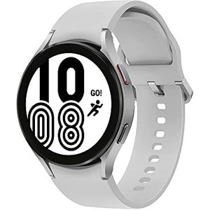 Samsung Galaxy Watch4, ronde LTE Smartwatch, Wear OS, fitnesshorloge, fitnesstracker, 44 mm, zilver incl. 36 maanden fabrieksgarantie [exclusief bij Amazon]