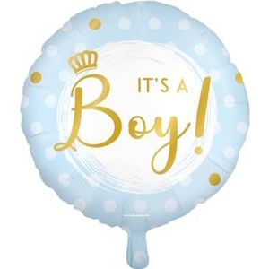 PD-Party 7042133 Feest Decoratie Folie Ballonnen | Party Balloons | Decoratie - It's a Boy, Blauw, 46cm Lengte x 46cm Breedte x 46cm Hoogte