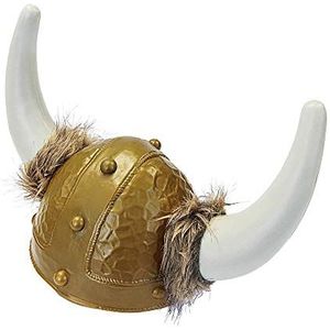 Widmann 2809K Luxe Vikinghelm, met bont, krijger, middeleeuwen, Viking, babaren, themafeest, carnaval
