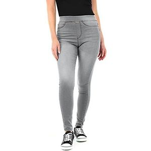 M17 Denim jeans jeggings voor dames, skinny fit, klassieke vrijetijdsbroek met zakken, Grijs, 48