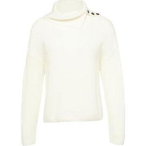 Comma Dames 2155650 Pullover, wit, L
