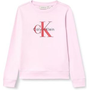 Calvin Klein Unisex CK MONOGRAM TERRY CN SWEATSHIRT IU0IU00714 Pullover Sweatshirt, ROZE (parelroze), 4 jaar, Roze (parelroze), 4 jaar
