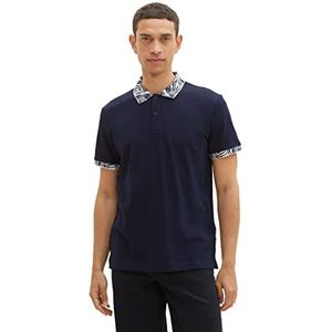 TOM TAILOR Poloshirt voor heren, 10668 - Sky Captain Blue, XL