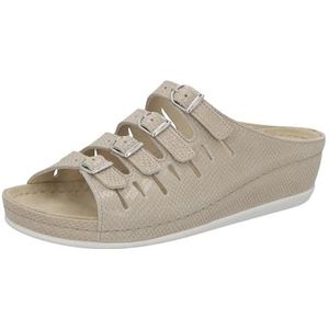 Berkemann Hassel Pantoffels voor dames, Beige Shiny, 35.5 EU