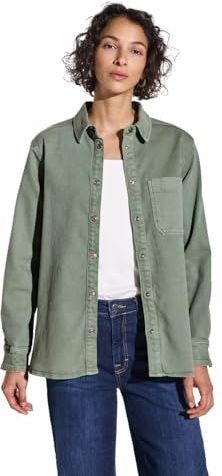 Street One - Dames Jeans Overhemd - Groen