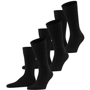 FALKE Heren Sokken Family 3-Pack M SO Duurzaam Katoen Eenkleurig 3 paar, Zwart (Black 3000) nieuw - milieuvriendelijk, 43-46