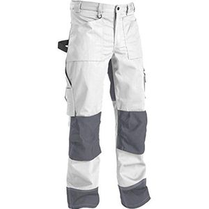 Blaklader 15231860 broek zonder zakken met klinknagels, wit/grijs, maat C60