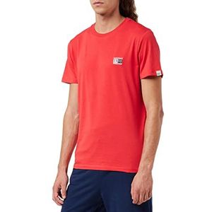 JACK&JONES Heren JORINTERNATIONAL EMB Tee SS Crew Neck T-shirt, Rococco Rood, M
