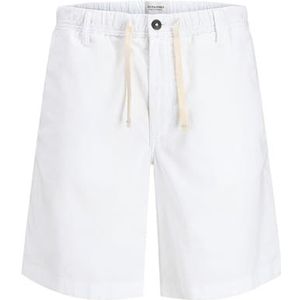 JACK & JONES Heren Shorts Relaxed Fit Shorts, wit, L