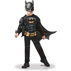 Rubies Panoplie Batman kostuum Luxus, zwart - DC comics, kinderen, 155114L, maat L 7 tot 8 jaar