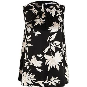 Tamaris Aveiro Dameshemd, Zwarte Bloem Aop, 38