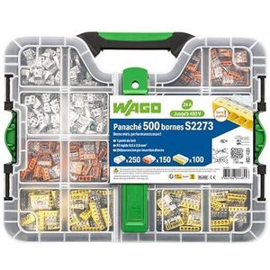 Wago Koffer met 500 klemmen S2273 (250 x 2E + 150 x 3E + 100 x 5E)