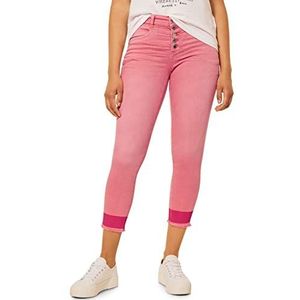 Street One Dames A375381 Jeans Slim, Intense Coral Washed, W32/L26
