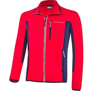 Black Crevice Heren tweede laag, rood/blauw, M