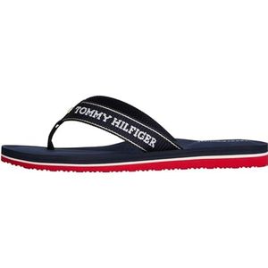 Tommy Hilfiger Dames SPORTY MID WEDGE ZOMER SANDAAL FW0FW08856 Flip Flops, Blauw (Space Blue), 3.5, Blauw Ruimte Blauw, 36 EU
