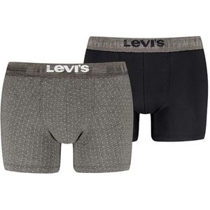 LEVIS Heren Denim Geïnspireerde Boxer, grijs/zwart, XL (2-pack), grijs/zwart, XL