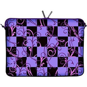 Digittrade LS113-15 Purple Designer Notebooktas 15,6 inch (39,1 cm) Neopreen Notebook Case Sleeve Case Cover Bag paars-roze zwart