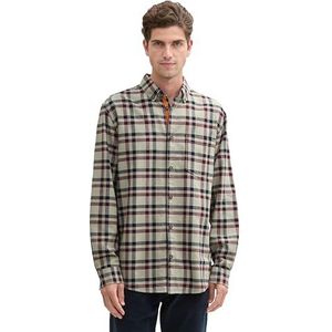 TOM TAILOR heren overhemd, 36710 - Grass Green Purple Check, XXL