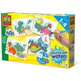 SES Creative - Kleurplaten met water - Dino's - (S14465)