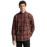 TOM TAILOR - Overhemd - Chocoladebruin - Comfort Fit - Geruit