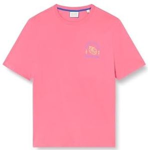 Left Chest Artwork T-shirt, Tropical Pink 1195, XL