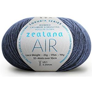 Zealana AIR Lace Slate garen, wol, blauw, 10 x 13 x 5 cm