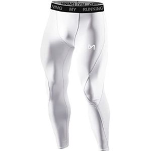 MEETYOO Compressiebroek Heren, Sportlegging Ademende Fitness Panty's Basislaag Broek Onderbroek Lang voor Hardlopen Wandelen Fietsen