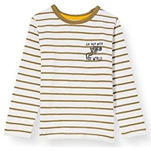 Noppies Baby jongens B Y/D Stripe Ls Truro T-shirt, Gothic Olive - P669, 50 cm