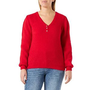 Morgan Trui met lange mouwen en V-hals, Rood, XL
