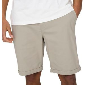 ONLY & SONS Herenshorts, Zilvervoering., M