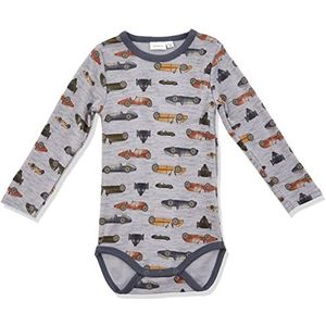 NAME IT Baby Boys NMMWILLOW Wool LS XXII Body, Monument/AOP: AOP, 86, Monument/Aop:AOP, 86 cm