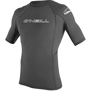 Oneill Wetsuits Basic Skins Rash Guard voor heren, met korte mouwen, GRAPHITE, L