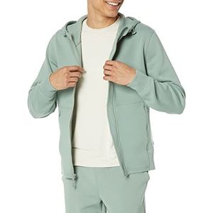 Amazon Essentials Heren Active Sweat Zip Through Hooded Sweatshirt (verkrijgbaar in Big & Tall), Salie Groen, XS