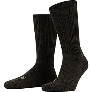 FALKE Uniseks-volwassene Sokken Walkie Ergo U SO Wol Functioneel material eenkleurig 1 Paar, Bruin (Dark Brown 5450), 42-43