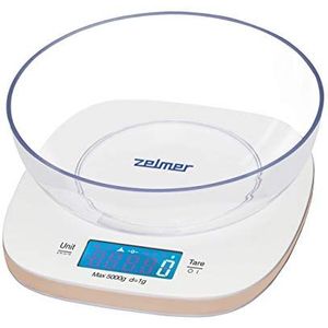 Zelmer ZKS1451 Digitale keukenweegschaal, 1 g tot 5 kg, met tara-functie, lcd-display