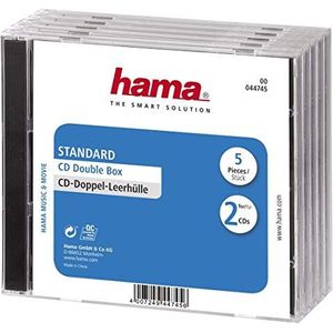 Hama Dubbele CD-hoes (5-pac - Standaar - CD-hoesjes) Transparant/Zwart