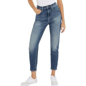 Tommy Jeans Dames MOM Slim UH BH1264, Denim Zwart, 29W/32L, Denim Zwart, 29W / 32L