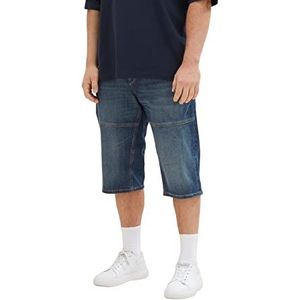 TOM TAILOR Heren Plussize Max Overknee-bermuda shorts, 10120 - Used Dark Stone Blue Denim, 42