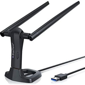 BrosTrend Linux 1200Mbps WiFi USB-stick voor pc met Ubuntu, Debian, Lubuntu, Xubuntu, Raspberry Pi 2+, Windows 11/10/8.1/8/7, 5GHz / 2.4GHz, Draadloze Adapter, USB3.0