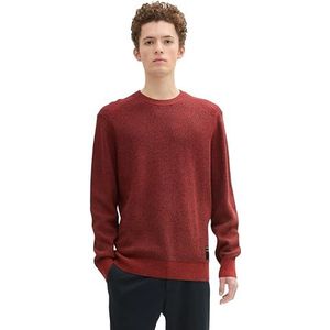 TOM TAILOR Denim heren trui, 36244 - Velvet Red Mouline, M
