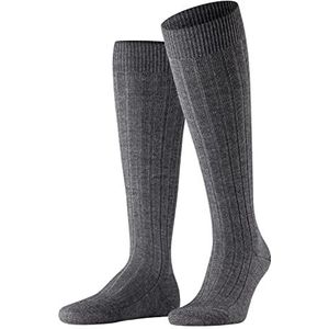 FALKE Herensokken in de schoen, wol, 1 paar, grijs (donkergrijs 3070), 39-40, grijs (dark grey 3070), 39/40 EU