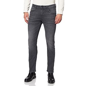 TOM TAILOR Uomini Troy Slim Jeans met biologisch katoen 1027233, 10250 - Used Dark Stone Black Denim, 29W / 32L