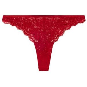 Women'secret Xmas Red Collection Brief, Braziliaanse slip voor dames, XL