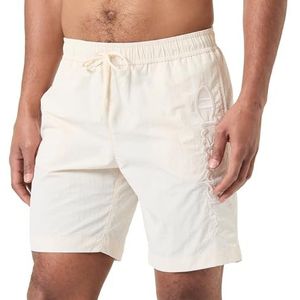 Champion Legacy Icons Tonal Logo Strandshorts - Crinkle Taslon Bermuda Shorts, vuilwit, M Heren SS24, Gebroken wit, M